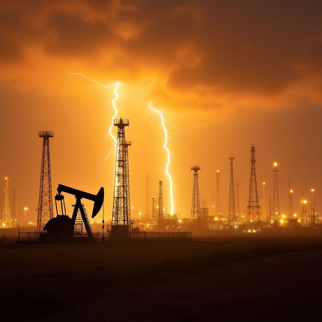 Campo petrolero en Argentina